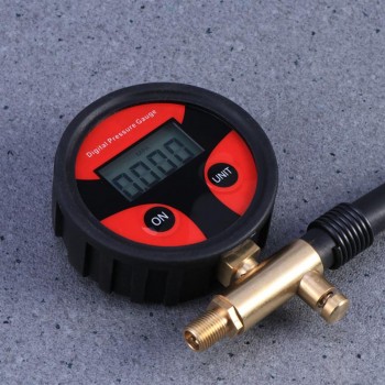 1pc Auto Car Tire Pressure Gauge Meter Digital Portable Durable Tire Inflation Decompression Pump For Motorcycle Truck Car