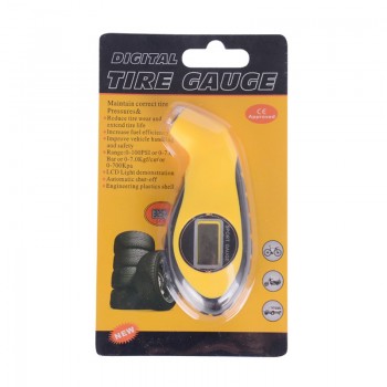 Digital Tire Pressure Gauge 150 PSI with Non-Slip Grip and Backlit LCD-Button Cells for Car Truck Bicycle