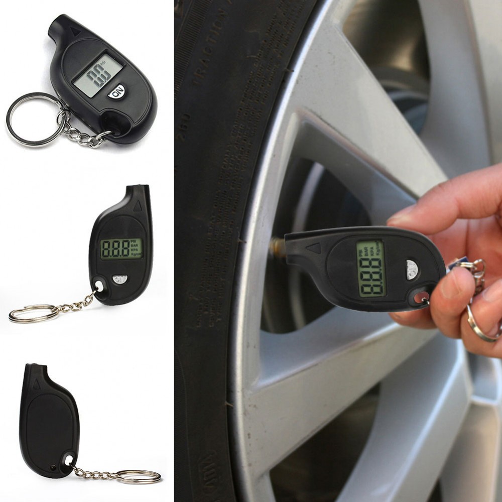 New Professional Universal Accurate Digital Tire Tyre Air Pressure Gauge Tester Keychain for Car Truck Bicycle 3-150psi  DXY88