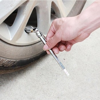 Stainless Steel Pen Shaped Car Vehicle Tire Air Pressure Test Meter Gauge Portable Car Tire Pressure Gauge Barometer