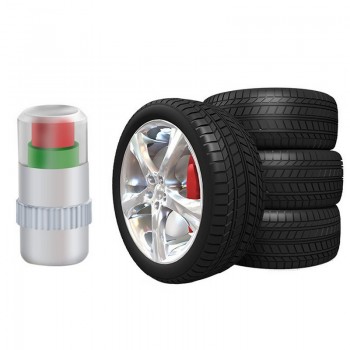 4pcs Car-Styling Auto Car Tire Pressure Valve Stem Caps 2.4bar 36PSI Tyre Pressure Monitoring Tools Kit Sensor Eye Air Alert