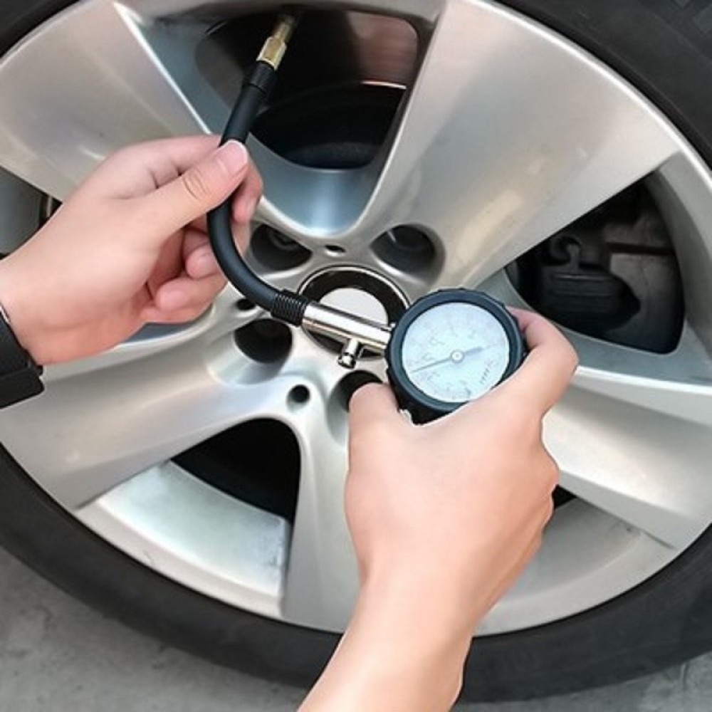 CHIZIYO Precision Mechanical Long Tube Tire Gauge Car Motorcycle Tyre Air Pressure Gauge 0-100 PSI Meter With Bleed Function