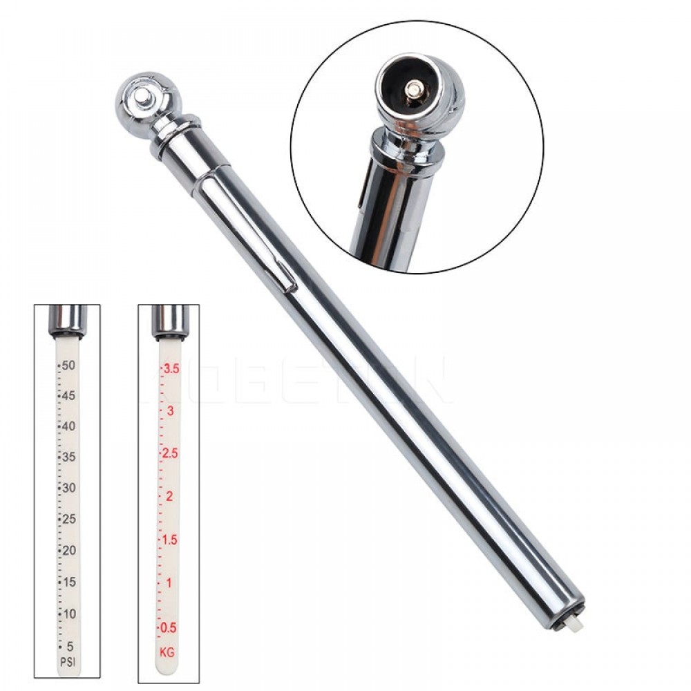 Stainless stelel Pen Shape car tire Pressure Gauge New Portable Mini 5-50 PSI Tire air pressure Test Meter monitoring system