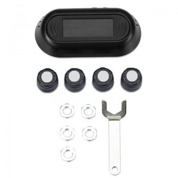 1 Set Of Solar Utility Tire Pressure Gauge Sensors Wireless Monitoring System Tire Pressure Measurement Monitor For Vehicle Car