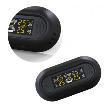 1 Set Of Solar Utility Tire Pressure Gauge Sensors Wireless Monitoring System Tire Pressure Measurement Monitor For Vehicle Car