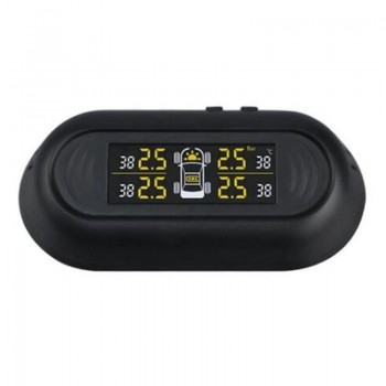 1 Set Of Solar Utility Tire Pressure Gauge Sensors Wireless Monitoring System Tire Pressure Measurement Monitor For Vehicle Car