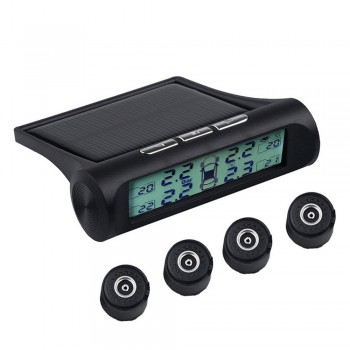 Solar energy auto tire pressure alarm Monitoring system digital Display  TPMS Car security monitor low tire pressure alarm