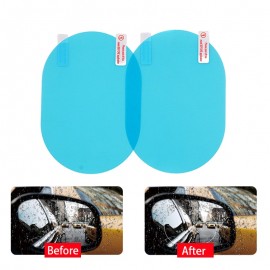 2Pcs Car Rear Mirror Protective Film Anti Fog Window Clear Rainproof Rear View Mirror Protective Soft Film Auto Accessories