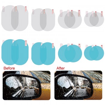 2Pcs Car Rear Mirror Protective Film Anti Fog Window Clear Rainproof Rear View Mirror Protective Soft Film Auto Accessories