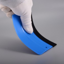 FOSHIO Blue Fabric Felt Squeegee Window Foil Carbon Fiber Vinyl Car Wrap Tools 12*8cm Stickers Wrapping Scraper Car Accessories