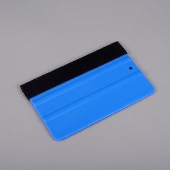 FOSHIO Blue Fabric Felt Squeegee Window Foil Carbon Fiber Vinyl Car Wrap Tools 12*8cm Stickers Wrapping Scraper Car Accessories