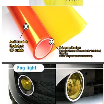40 x 120cm Light Black Tail Fog Head Light Tint Vinyl Film Van UTE 4x4 4WD SUV Waterproof All Weather Car Decoration Accessories