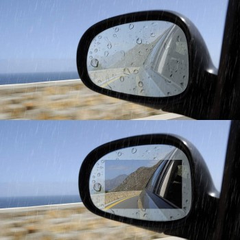 4 Pcs Car Rearview Mirror Protective Film Anti-Glare Anti-Scratch And Fog Water HD Rainproof Rear View Mirror Clear Film Cover