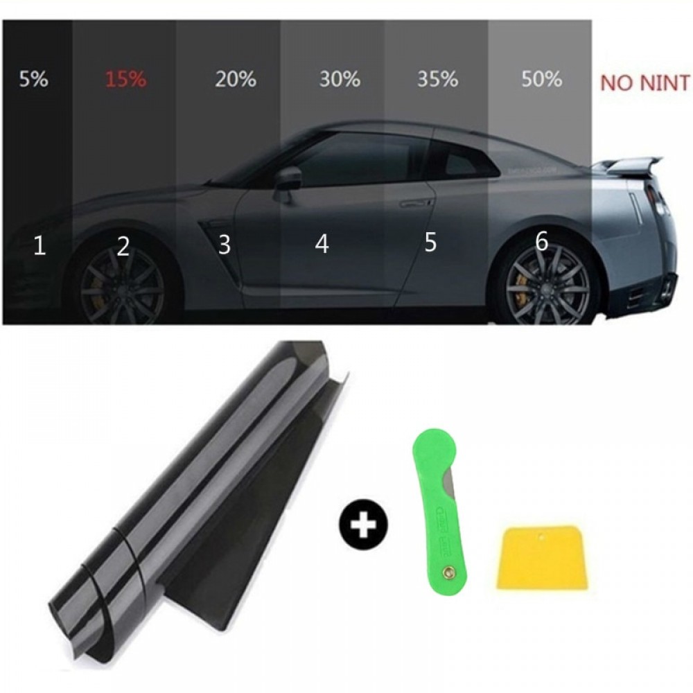 50cm*3m Window Tint film tinting roll kit  VTL black UV-proof scratch resistant for Auto