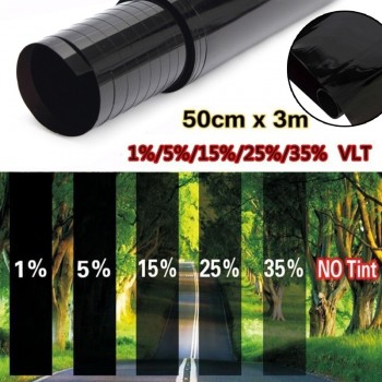50cm*3m Window Tint film tinting roll kit  VTL black UV-proof scratch resistant for Auto