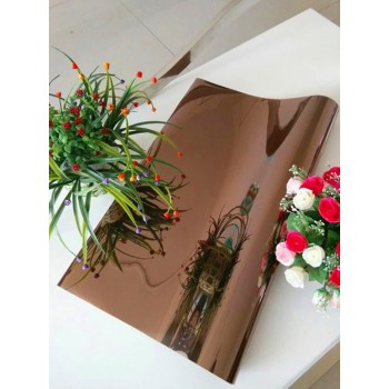 152cm x 900cm VLT8% Window Film One Way Mirror Solar Tint Film Bronzeamp;Silver Tinting Film Privacy/Anti-UV/Waterproof Vinyl Film