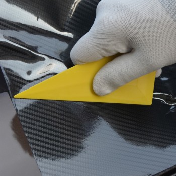FOSHIO Yellow Plastic Squeegee Car Accessories Window Foil Tint Tools Carbon Fiber Car Wrap Vinyl Tools Go Corner Clean Scraper
