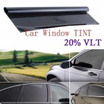 100*50cm Universal Auto Car Dark Black Car Window Tint Film Glass VLT 20% Roll 1 PLY Car Auto House Commercial Solar Protection