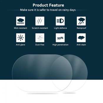 2PCS Car Rearview Mirror Protective Film Anti Fog Window Foils Clear Rainproof Rear View Mirror Motorcycle Protective Soft Film