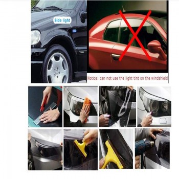 40CM x 1.2M Car Truck SUV Headlight Tint Film Tail Fog Lamp Sticker Light Black All Weathers High Quality Easy Installation DIY