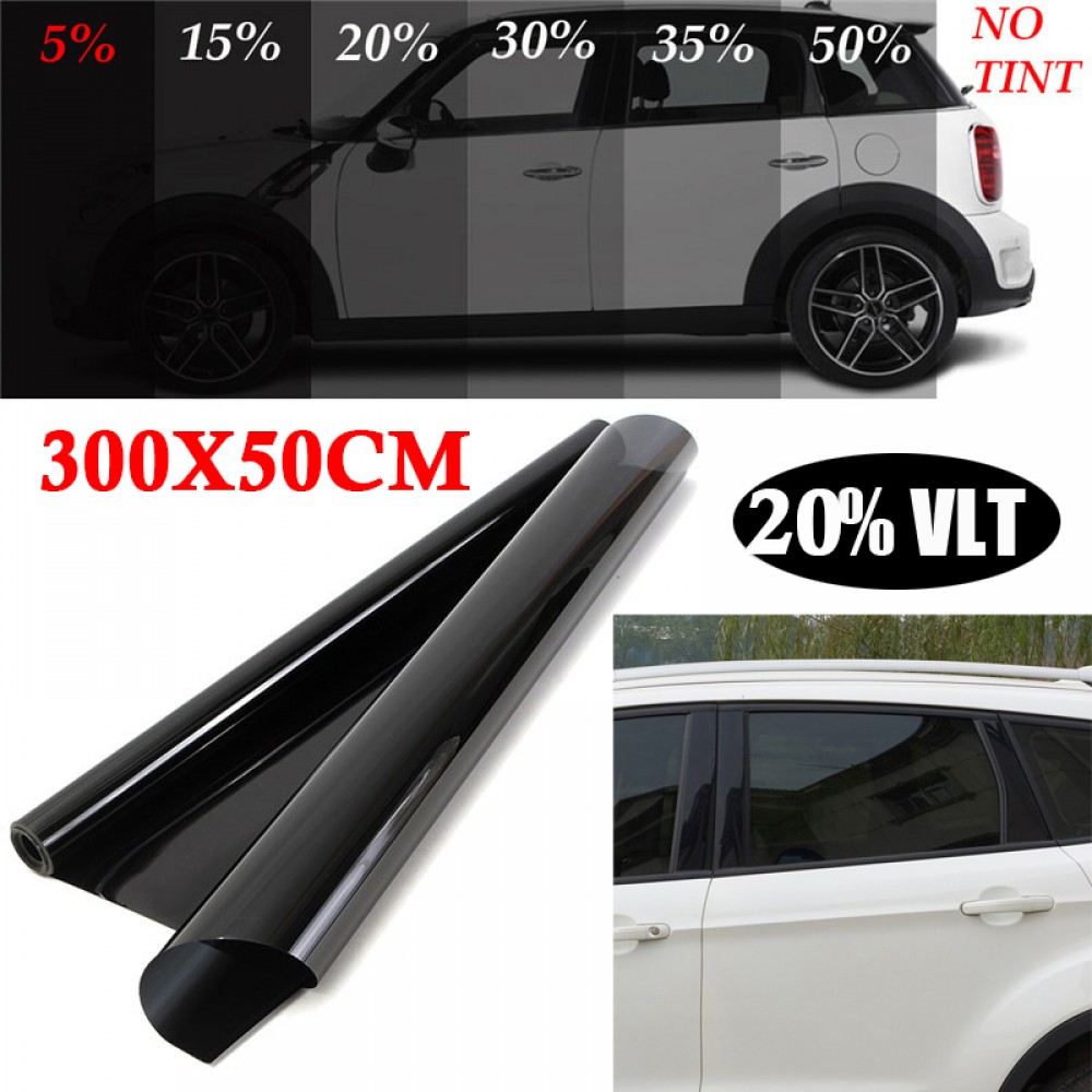 PET 50*300cm 20% VLT Black Pro Car Auto Home Glass Window TINT TINTING Film 1pcs