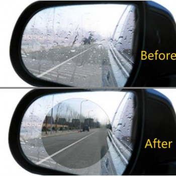 2PCS Car Rearview Mirror Protective Film Anti Fog Window Clear Rainproof Rear View Mirror Protective Soft Film Auto Accessories