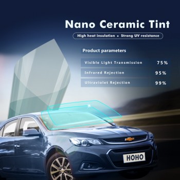 1.52x1m 75% VLT Nano Ceramic Window Film High Heat-Rejection Solar Tint Film Tinting Vinyl for Car Windshield Rear Side Window
