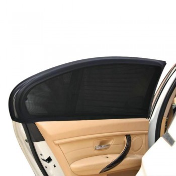 Vehemo 2Pcs 50*52cm Auto Car Vehicle Door Window UV Protection Shield Sun Shade Visor Cover Universal  Black