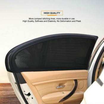 Vehemo 2Pcs 50*52cm Auto Car Vehicle Door Window UV Protection Shield Sun Shade Visor Cover Universal  Black