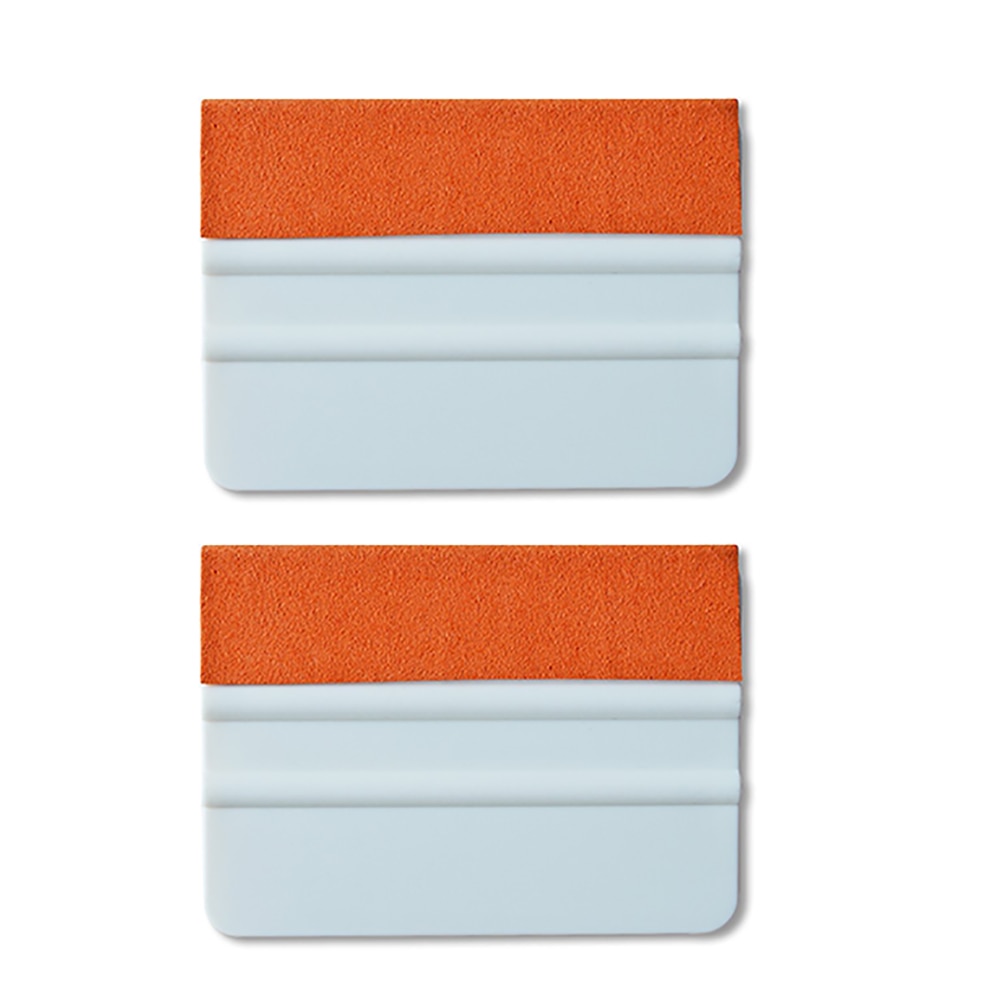 EHDIS 2pcs White Soft Suede Felt Edge Squeegee Card Scraper Window Tints Tool Vinyl Film Car Wrapping Sticker Installation Tool