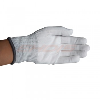 EHDIS 100 Pairs White Labor Antislip Nylon Gloves Vinyl Film Car Wrap Sticker Install Window Cleaning Gloves Window Tints Tool