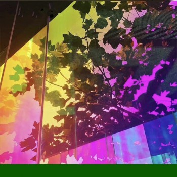 Blaze Rainbow Effect Iridescent Window Film Decorative Glass Sticker Chameleon Color Christmas Party DIY Cosplay Decoration
