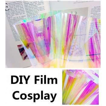 Blaze Rainbow Effect Iridescent Window Film Decorative Glass Sticker Chameleon Color Christmas Party DIY Cosplay Decoration