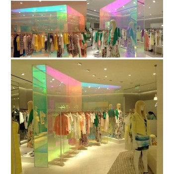 Blaze Rainbow Effect Iridescent Window Film Decorative Glass Sticker Chameleon Color Christmas Party DIY Cosplay Decoration