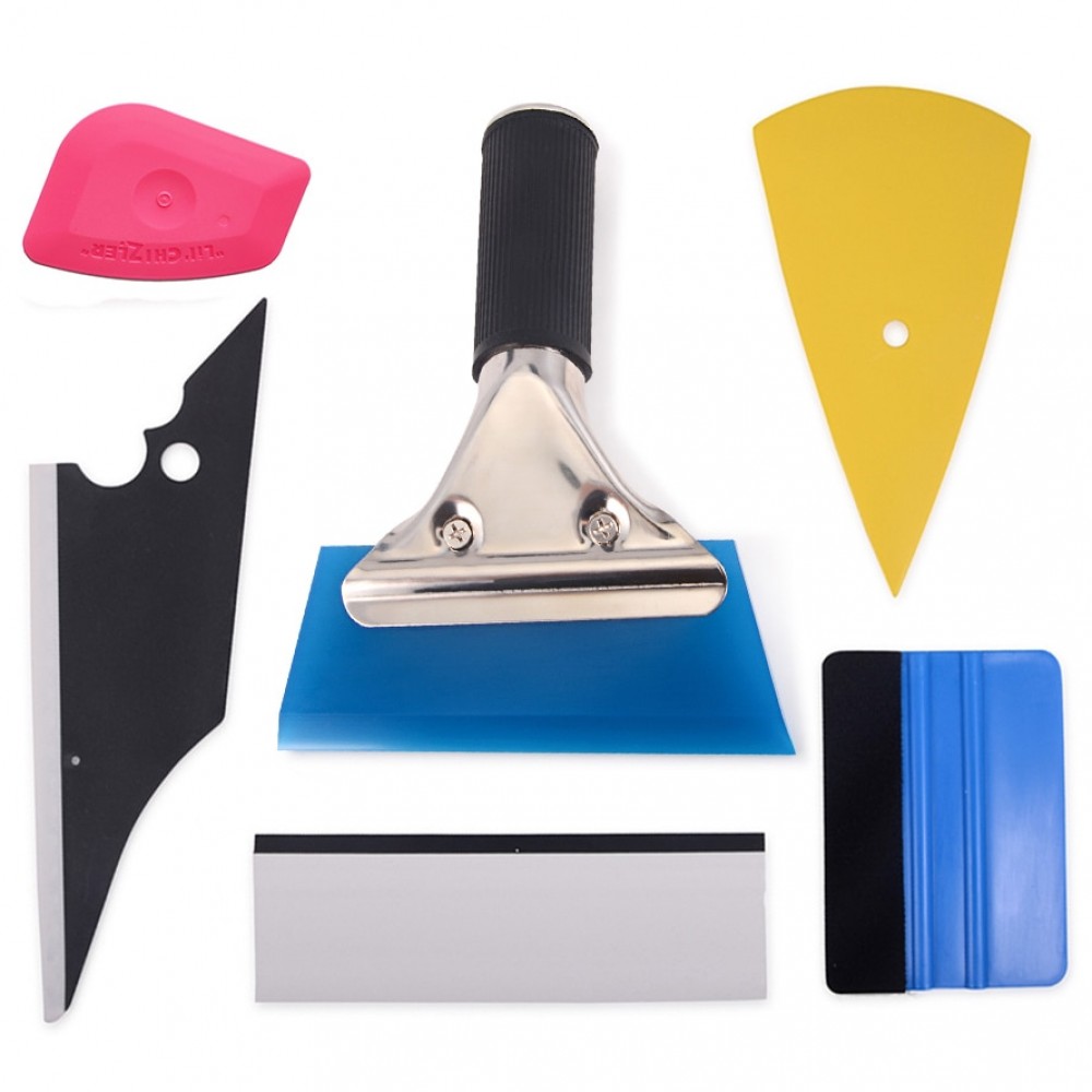 EHDIS 6PCS Window Film Tint Tool Kit Vinyl Car Wrap Carbon Fiber Squeegee Car Accessories Ice Scraper Household Cleaning Tools