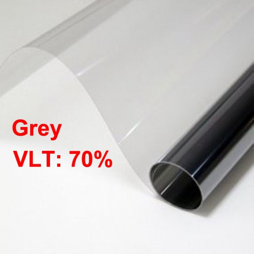 50x 300cm Grey Car Window Tint Film Glass VLT 70%/ Roll 2 mil thickness Gray Car Auto House Commercial Solar Protection Summer