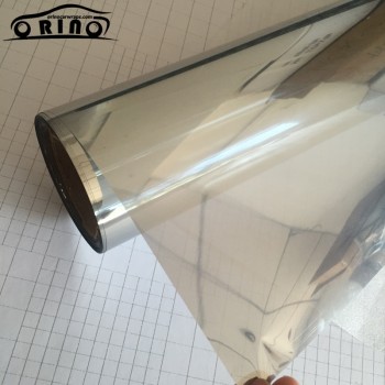PET Silver Mirror Window Film Insulation Solar Tint Stickers UV Reflective One Way Privacy Decoration Size 50X200/300/500CM