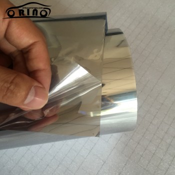 PET Silver Mirror Window Film Insulation Solar Tint Stickers UV Reflective One Way Privacy Decoration Size 50X200/300/500CM