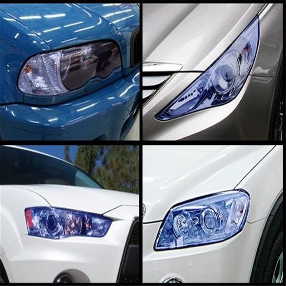 Dark Blue Auto Car Smoke Fog Light Headlight Taillight Tint Vinyl Film Sheet Sticker Anti Dust Waterproof All Weather Decals DIY