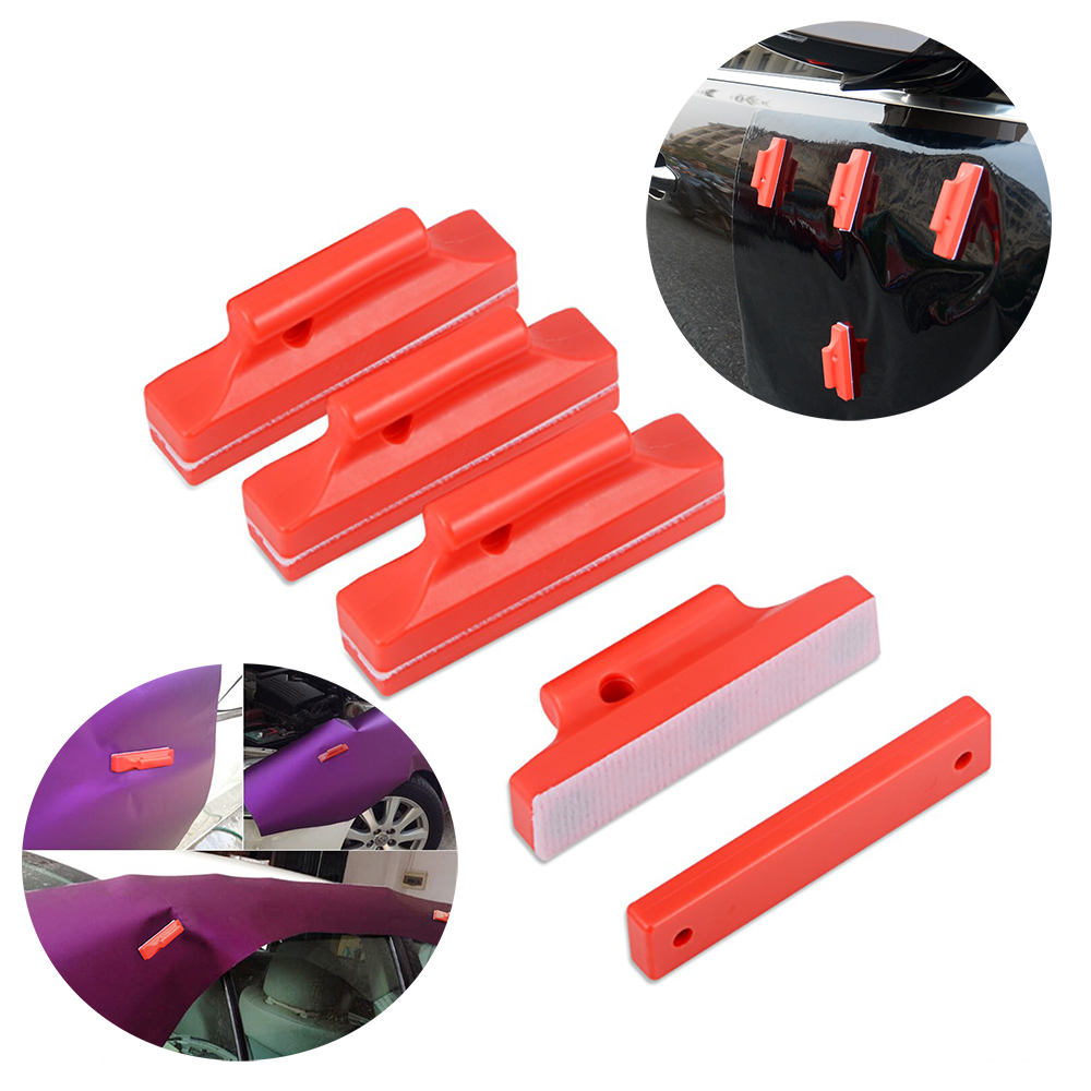 EHDIS 4pcs Window Foil Magnetic Sticker Fixed Styling Tool Vinyl Film Car wrap Magnet Holder White Felt Squeegee Brush Scraper