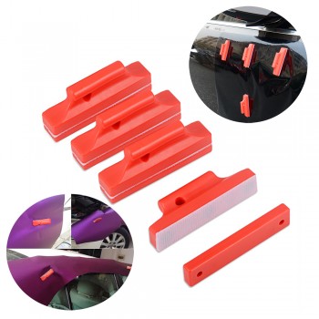 EHDIS 4pcs Window Foil Magnetic Sticker Fixed Styling Tool Vinyl Film Car wrap Magnet Holder White Felt Squeegee Brush Scraper