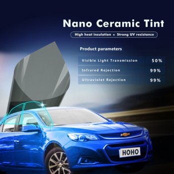 1.52x1m 50%VLT Black Solar Tint Car Sun Shade for Car Side Window Nano Ceramic Window Tint Car Home Window Vinyl