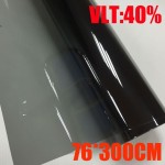 VLT 40%/ Roll 76cm*300cm/Lot  Light Black Car Window Tint Film Glass 2 PLY Car Auto House Commercial Solar Protection Summer
