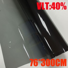 VLT 40%/ Roll 76cm*300cm/Lot  Light Black Car Window Tint Film Glass 2 PLY Car Auto House Commercial Solar Protection Summer