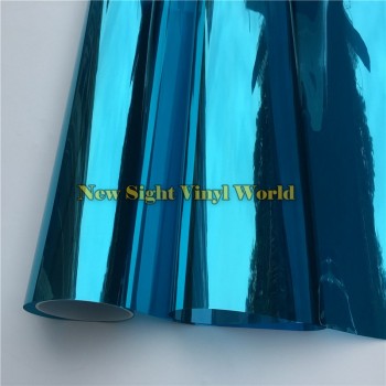 VLT 15% Blue One Way Reflective Window Tint Film For Glass Buliding Home Office Size:1.52*30m/Roll
