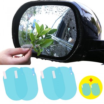 6PCS Car Rearview Mirror Film Anti Fog Window Clear Rainproof Rear View Mirror Protective Soft Protective Film Auto Window Foils