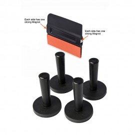EHDIS 4PCS Strong Gripper Magnet Holder With Suede Edge Magnetic Squeegee Scraper Vinyl Film Car Wrapping Window Tints Magnet