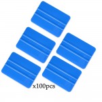 EHDIS 100pcs Carbon Fiber Blue Card Squeegee Ice Scraper Car Wrap Vinyl Film Install Tools Window Cleaning Car Accesorios Tool