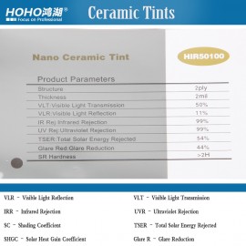 50% Solar Tints Ceramic Film Window tint for Car Window with High UV and Heat Rejection
