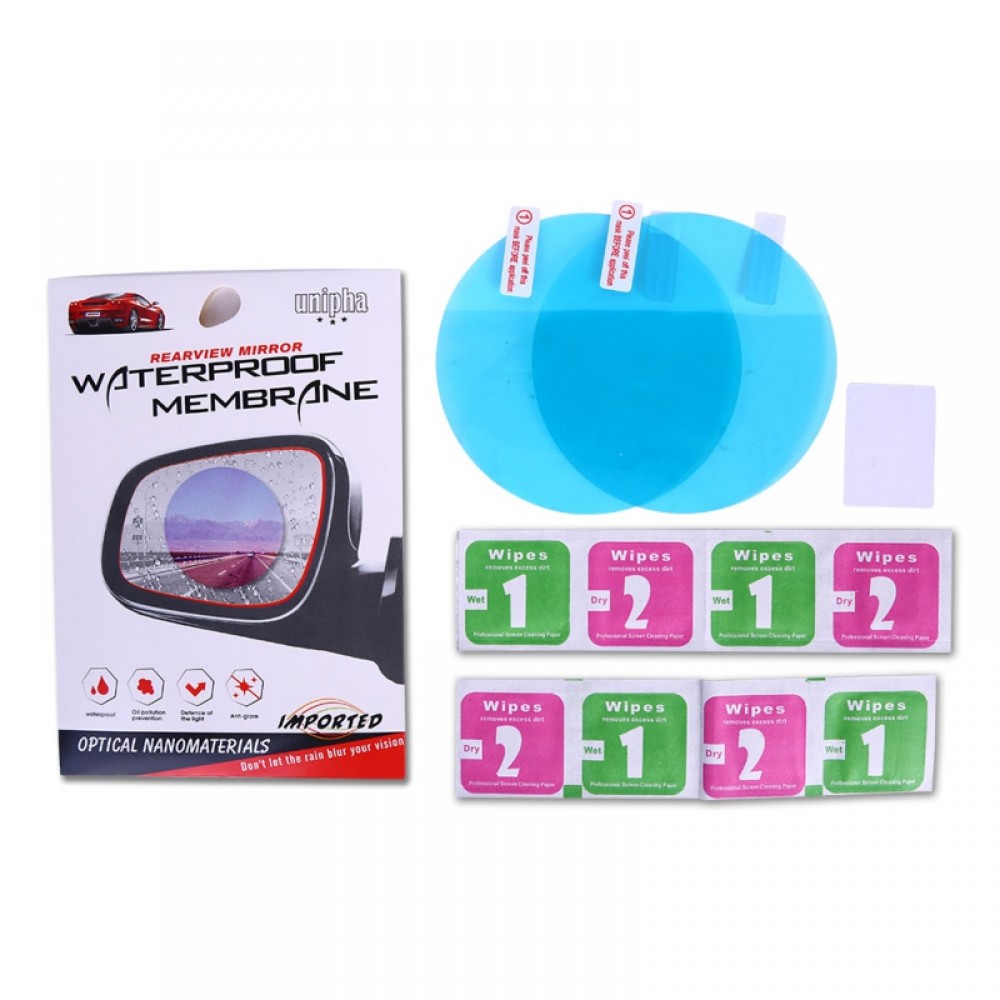 Cars Motorcycles General-Purpose Rearview Mirrors Rain-Proof Membranes Anti-Fog Flooding Film Blue